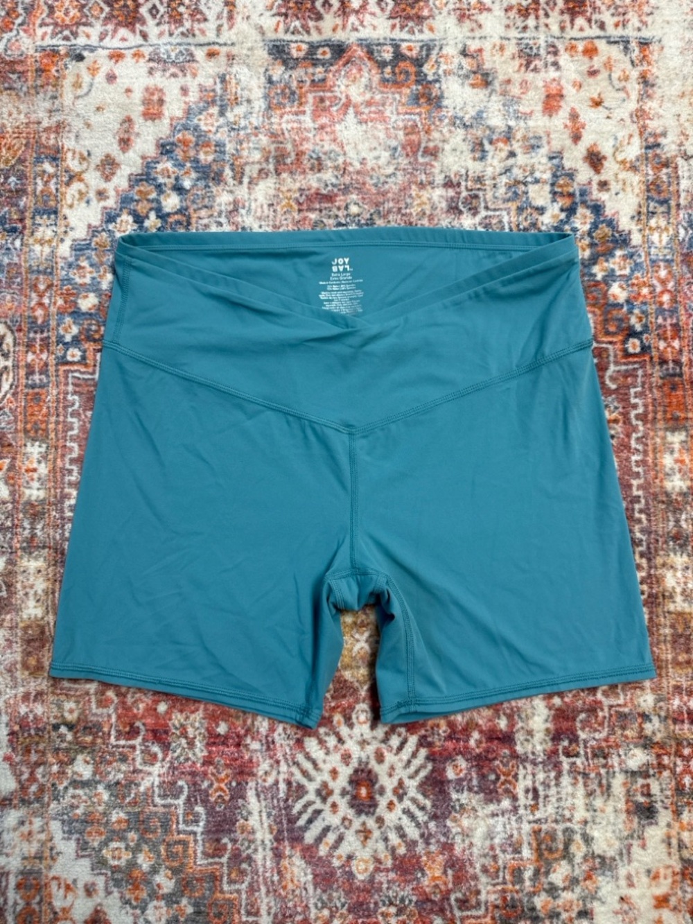 JoyLab Teal Biker Shorts High Rise Stretch XL Target Athleisure